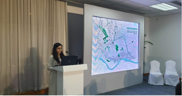Lecturer Manjima Shabnam presented a paper titled “Green Networking: An approach to apply landscape ecology model in reviving the ecological networks of Dhaka Metropolitan city” 